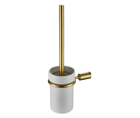 Perie pentru WC eliot, din ceramica si metal, fixare prin gaurire, auriu lucios, cb2013