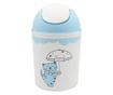 Cos de gunoi, pentru baie, cu capac batant, forma rotunda, plastic, 19x19x31 cm, cb2234 thumbnail 1