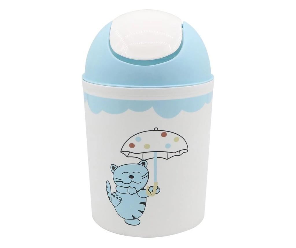 Cos de gunoi, pentru baie, cu capac batant, forma rotunda, plastic, 19x19x31 cm, cb2234