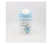Cos de gunoi, pentru baie, cu capac batant, forma rotunda, plastic, 19x19x31 cm, cb2234 thumbnail 2