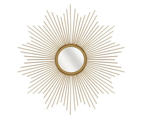 Oglinda decorativa, 55x55 cm, rama metal, auriu, cb2268