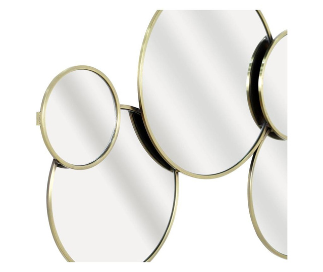 Oglinda decorativa, 60x40 cm, rama metal, auriu, cb2271