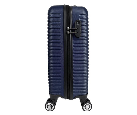 Quasar & Co. kabin bőrönd, Air Circle modell, 4 kerék, 58 x 36 x 20 cm, 33 L, ABS, Tengerészkék