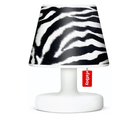 Abajur decorativ pentru lampa, Fatboy, model zebra, 49 x 13.5 cm, alb/negru-104164