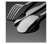 Set 24 tacamuri din inox, Quasar & Co., 6 x cutite, 6 x linguri, 6 x furculite, 6 x lingurite, 40 x 25.5 x 5.5 cm, Negru