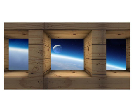 Média öntapadó és mosható fali tapéta, ablak a világegyetembe, 220 x 135 cm