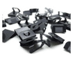 Set 100 buc agatatori reglabile metalice pentru rame foto sau tablouri, Createur, negru, 15 x 18 mm