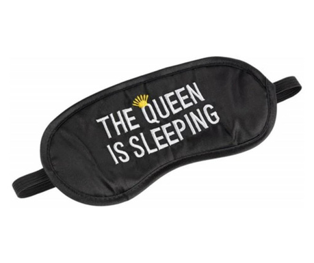 Masca pentru dormit sau calatorie, model The queen is sleeping, 20 cm