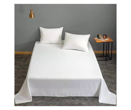 Cearsaf de pat, Cotton Deluxe Home & Hotel, bumbac 100%, olandina, dimensiunea 150x220 cm (x/- 2%)
