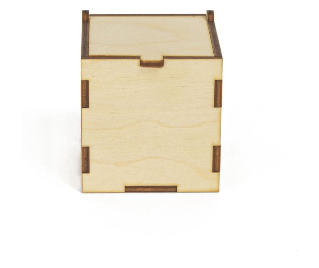 Lovie Fa doboz tetővel, 6x6x6 cm - 3