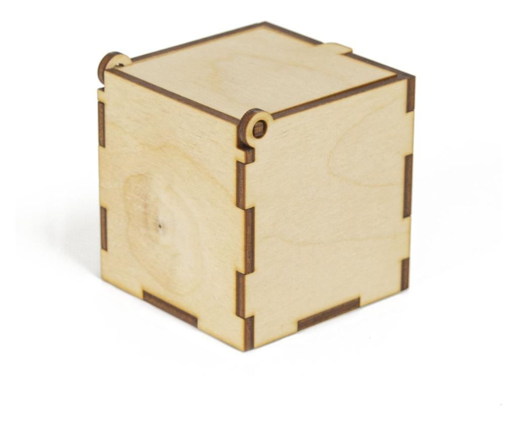 Lovie Fa doboz tetővel, 6x6x6 cm - 4