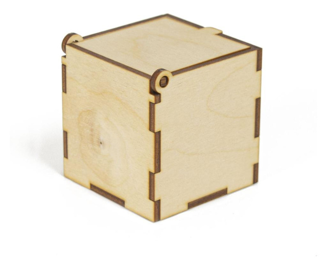 Drvena kutija s poklopcem 6x6x6cm