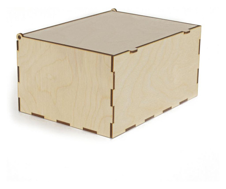 Cutie din lemn cu capac, Lovie, 20x15x10cm