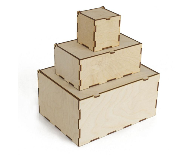 Кутия от дърво с капак 20x15x10cm