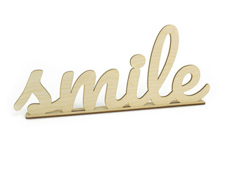 Smile Декоративен надпис от дърво, 36x15cm