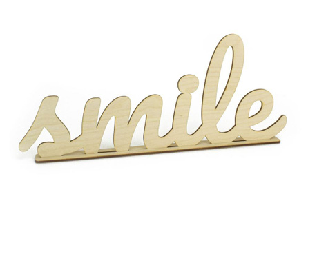 Lovie dekoratív felirat Smile, fából, 36x15cm