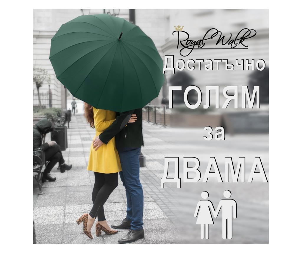 Umbrelă de lux pentru bărbați Royal Walk cu 16 spițe, automată, mare 120 cm, rezistentă la vânt, mâner din lemn, husă de transpo - 5