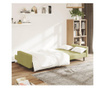 Canapea extensibilă cu 2 locuri, verde, textil