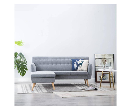 Г-образен диван, текстилен, 171.5 x 138 x 81.5 cm, син