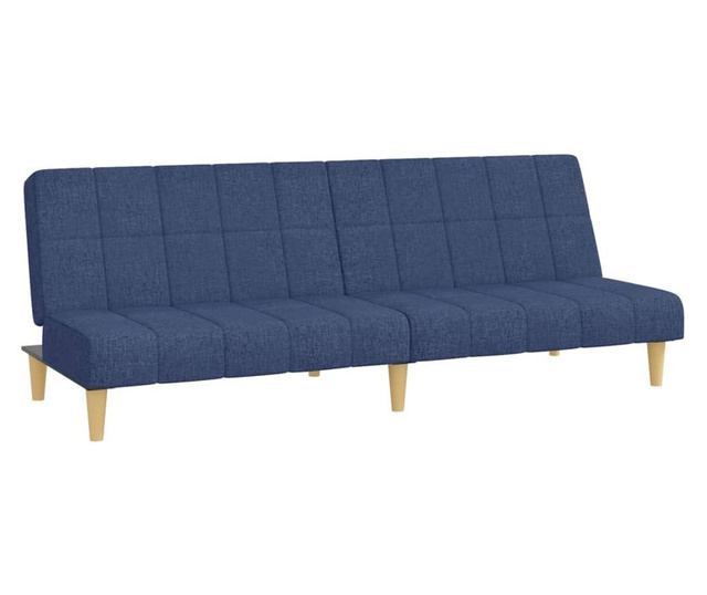 Canapea extensibilă cu 2 locuri, albastru, textil