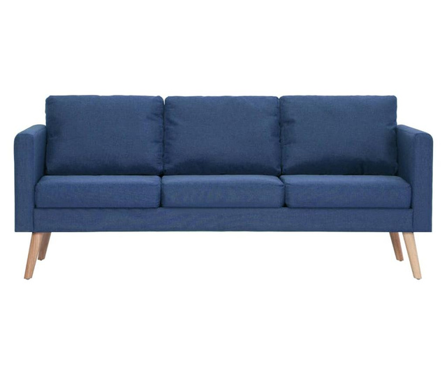 Set de canapele, 2 piese, albastru, material textil