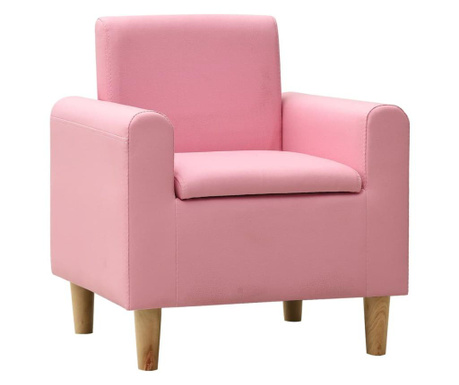 Canapea pentru copii, roz, piele ecologică