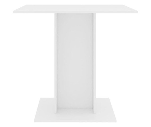 Masă de bucătărie, alb, 80x80x75 cm, PAL