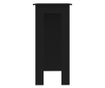 Masă de bar cu raft, negru, 102x50x103,5 cm, PAL