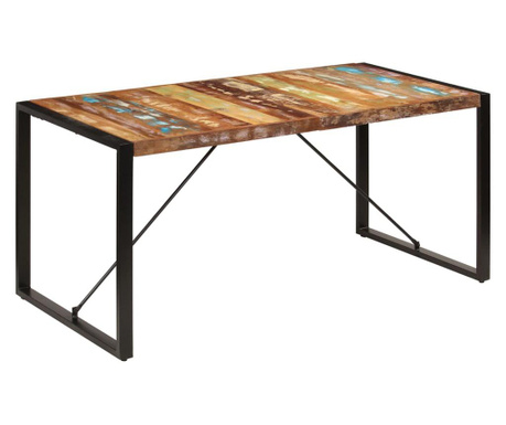 Masă de bucătărie, 160 x 80 x 75 cm, lemn masiv reciclat