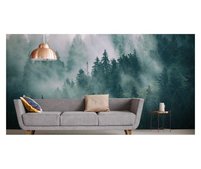 Fotótapéta a Nappaliba Erdő Ködben Hegyek Táj 3D 450x300cm