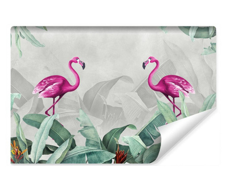 Fototapet Flamingo PLANTE Tropicale Natura 3D