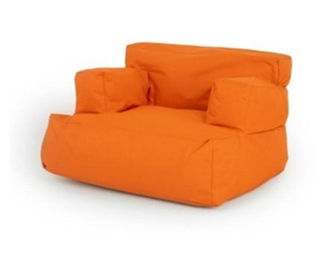 Круша тип кресло, Big Bean Bag, текстил с пълнеж от полистиренови перли, оранжев, 80 x 80 x 70 см