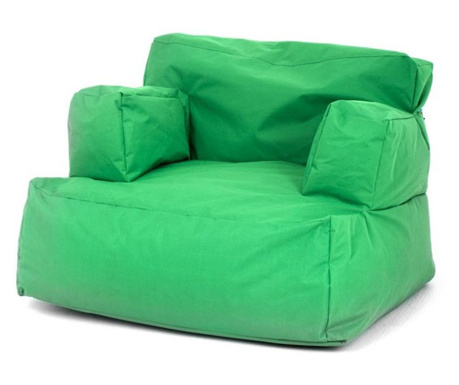 Fotoliu tip para, Big Bean Bag, textil umplut cu perle polistiren, verde, 80 x 80 x 70 cm