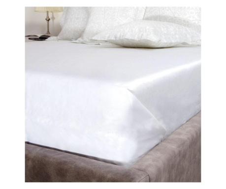 Cearsaf de pat cu elastic Cotton Deluxe Home & Hotel, bumbac 100%, ranforce, 180x200+30 cm