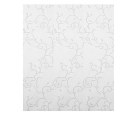 Perdea dus Feridras  poliester, culoare Alba cu imprimeu alb mat, 180x200cm