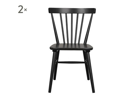 Set 2 scaune lemn Adele negru