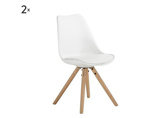 Set 2 scaune Max 84 x 46 cm alb