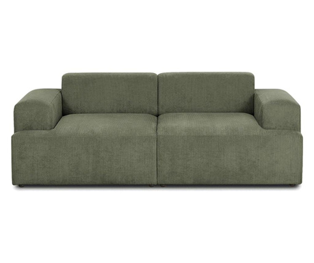 Canapea din textil pentru 2 persoane Melva, verde, 198x101 cm