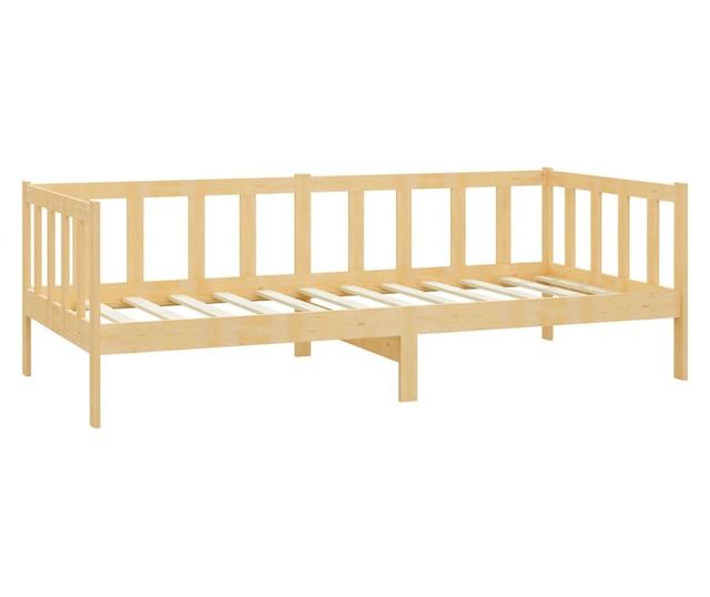 Postelja za dnevno uporabo z vzmetnico, 90x200 cm, masivno borovo les.