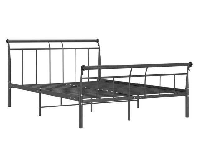 Cadru de pat, negru, 140x200 cm, metal