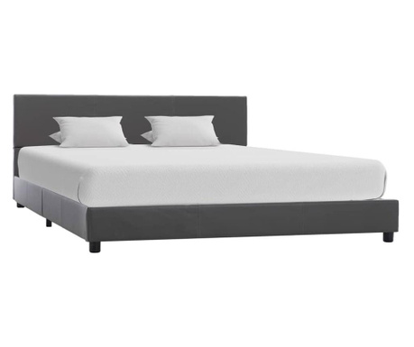 Cadru de pat, gri, 120x200 cm, piele ecologică
