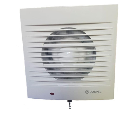 Ventilator Dospel 100mm New Generation, perete sau tavan, intrerupator pe lant sau direct la intrerupator, plasa anti insecte, 2