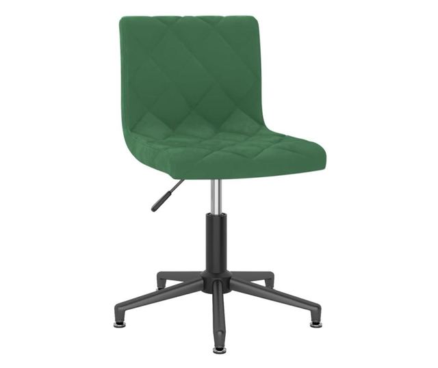 Zakretne kuhinjske stolice, 6 kom, tamnozelene, baršun