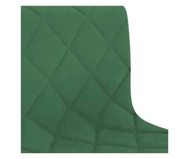 Zakretne kuhinjske stolice, 6 kom, tamnozelene, baršun