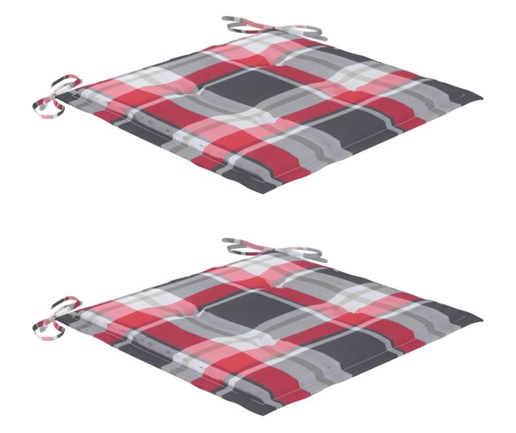 Градински столове с възглавници, 2 бр., Масивно дърво тиково дърво - 6