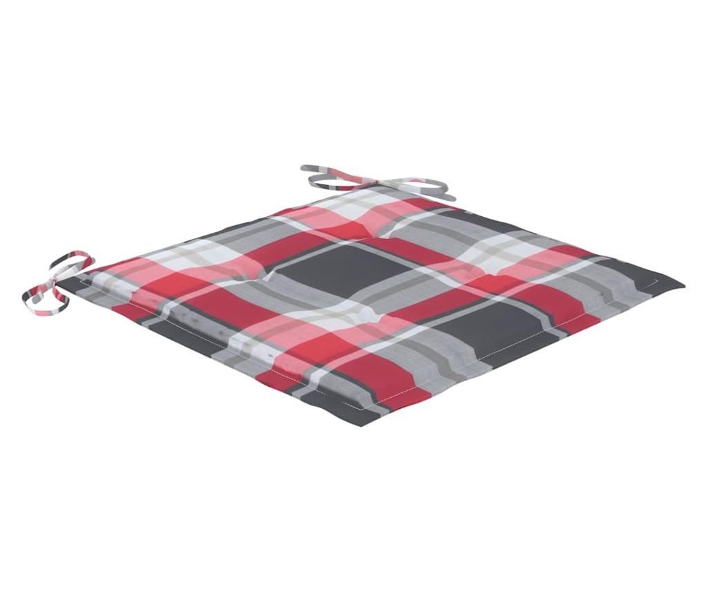 Градински столове с възглавници, 2 бр., Масивно дърво тиково дърво - 7