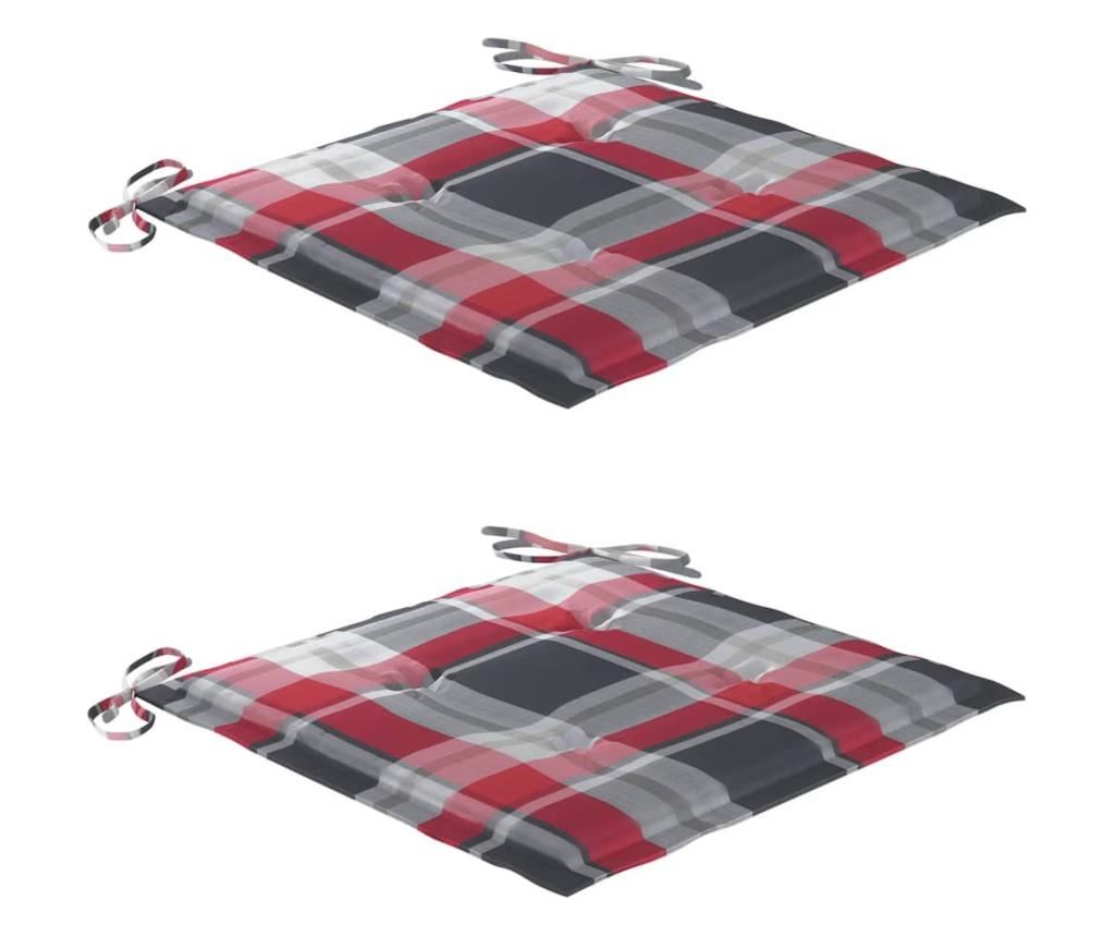 Градински столове с масичка за чай и възглавници, масивно акациево дърво - 6