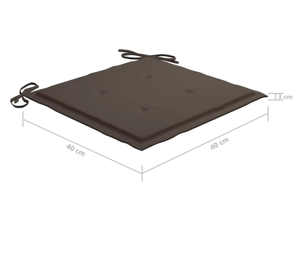 Външни сгъваеми столове с възглавници, 4 бр., Масивна акациева дървесина - 11