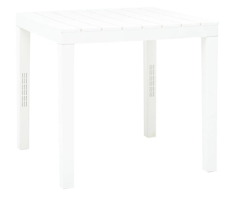 Masă de grădină, alb, 78 x 78 x 72 cm, plastic