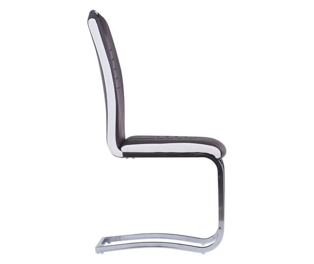 Zestaw mebli kuchennych, 7 części, brązowy, skóra ekologiczna